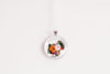 Turkey Necklace With Floral Design – Farmhouse Autumn Nature Pendant Jewelry – Silver