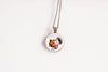 Turkey Necklace With Floral Design – Farmhouse Autumn Nature Pendant Jewelry – Bronze