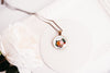 Turkey Necklace With Floral Design – Farmhouse Autumn Nature Pendant Jewelry – Bronze