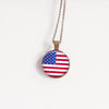 American Flag Pendant Necklace Necklaces Whimsy Spirit Store   