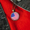 American Flag Pendant Necklace Necklaces Whimsy Spirit Store   