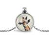 Giraffe Pendant Necklace Necklaces Whimsy Spirit Store Silver  