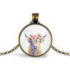 Highland Cow Necklace Necklaces Whimsy Spirit Store Bronze Plated  