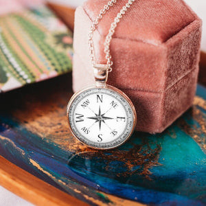 Compass Pendant Necklace Necklaces Whimsy Spirit Store   