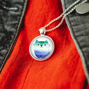 Men's Gay Pride Cat Necklace Necklaces Whimsy Spirit Store   