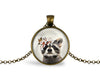 Raccoon Necklace Necklaces Whimsy Spirit Store Bronze  